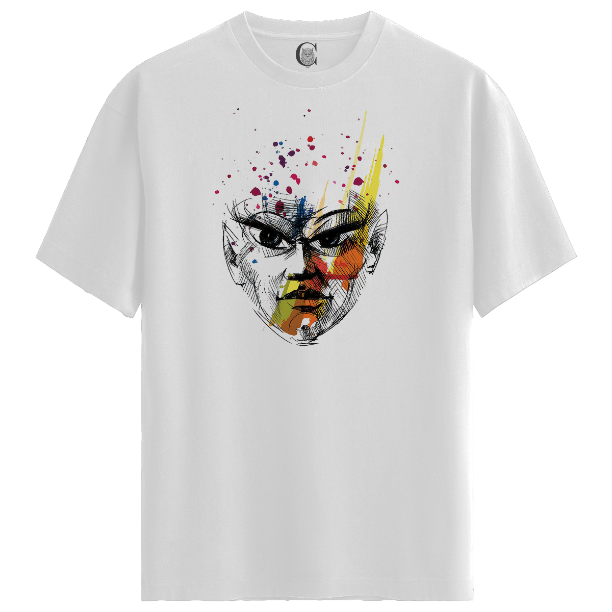 Colorful Expression - %100 Pamuklu Kadın Beyaz Tişört - Premium Quality