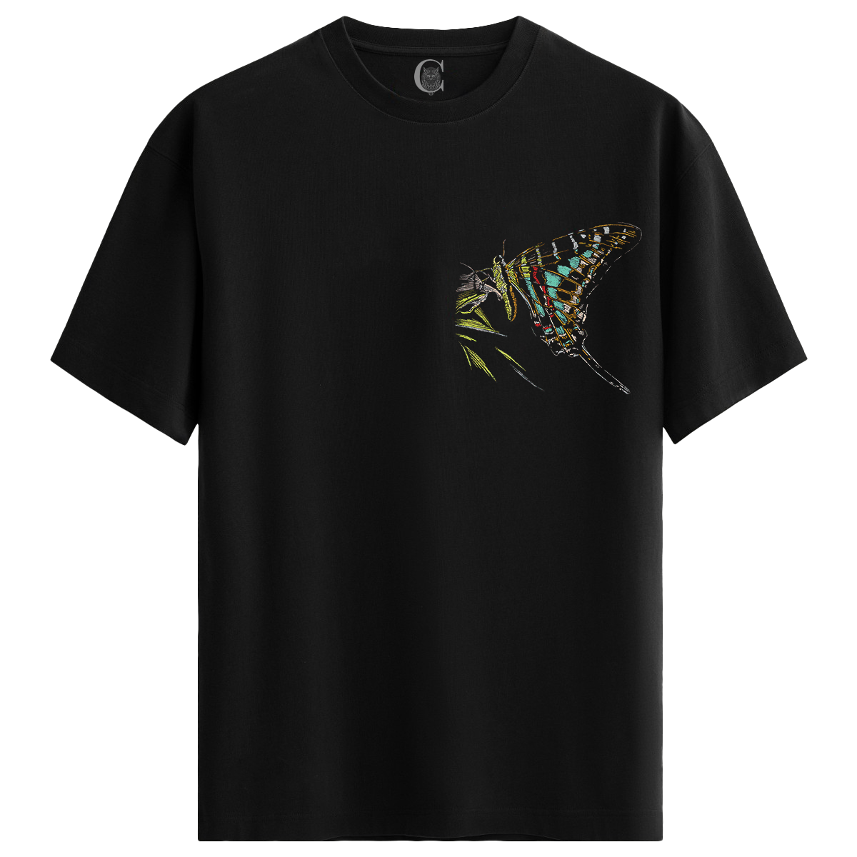 Colorful Cadence - %100 Pamuklu Kadın Siyah Tişört - Premium Quality