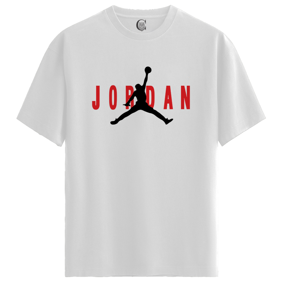 Jordan - %100 Pamuklu Erkek Beyaz Tişört - Premium Quality