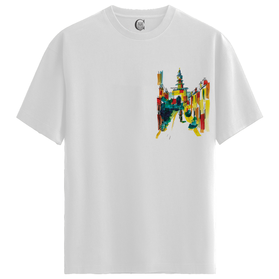 Vivid Street - %100 Pamuklu Kadın Beyaz Tişört - Premium Quality