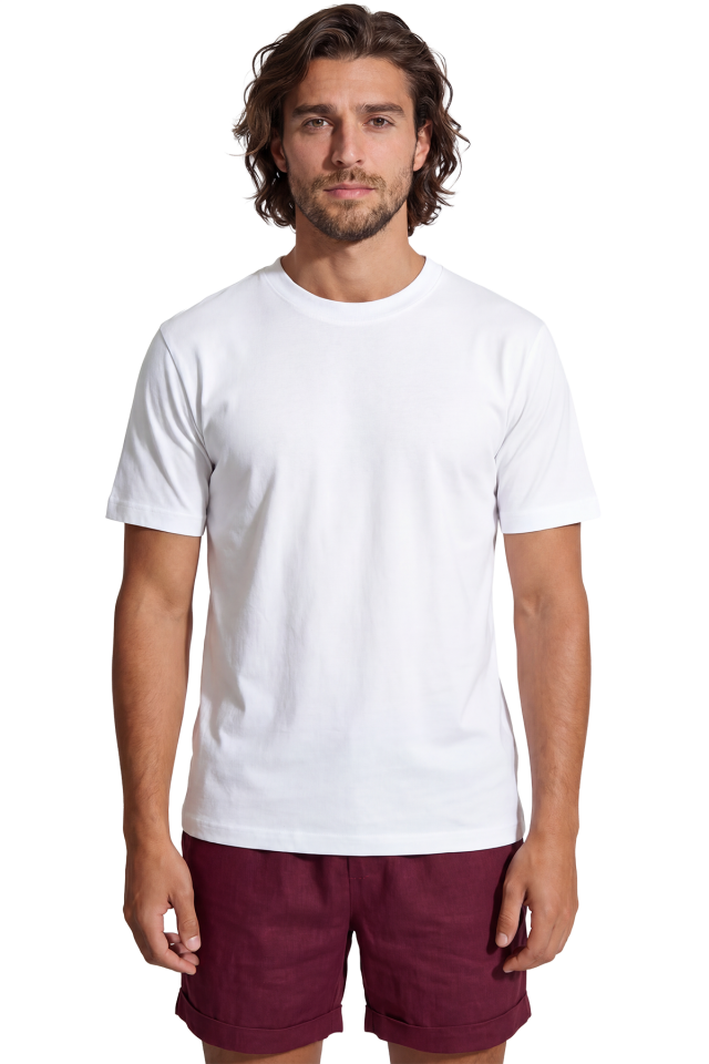 ''Pure White'' Basic %100 Pamuk Rahat Kesim Premium Erkek Tişört