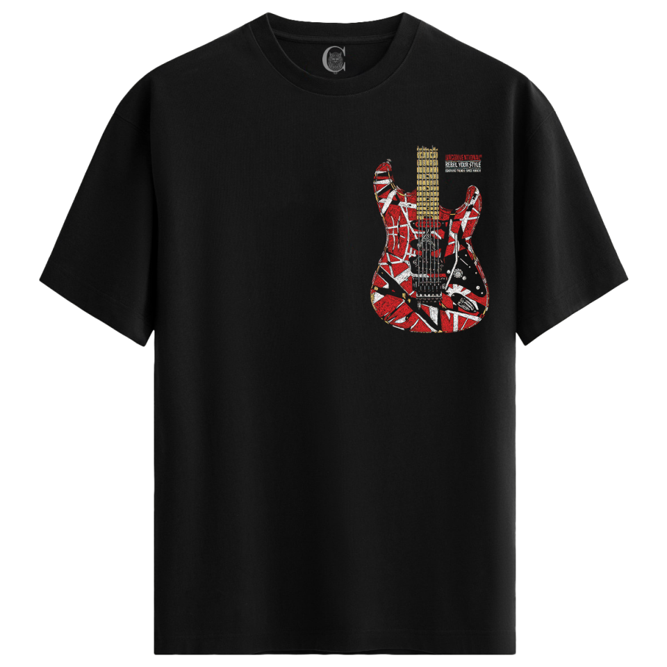Frankenstrat %100 Pamuklu Erkek Siyah Tişört - Premium Quality