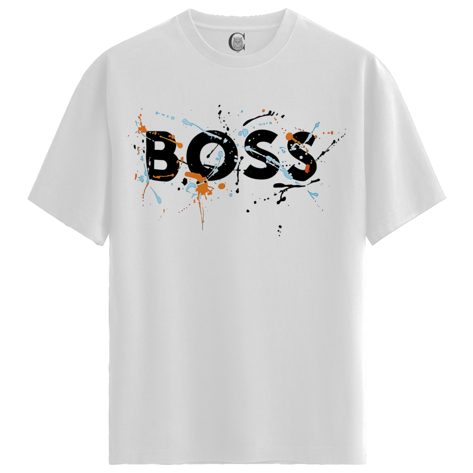 Ink Boss - %100 Pamuklu Kadın Beyaz Tişört - Premium Quality