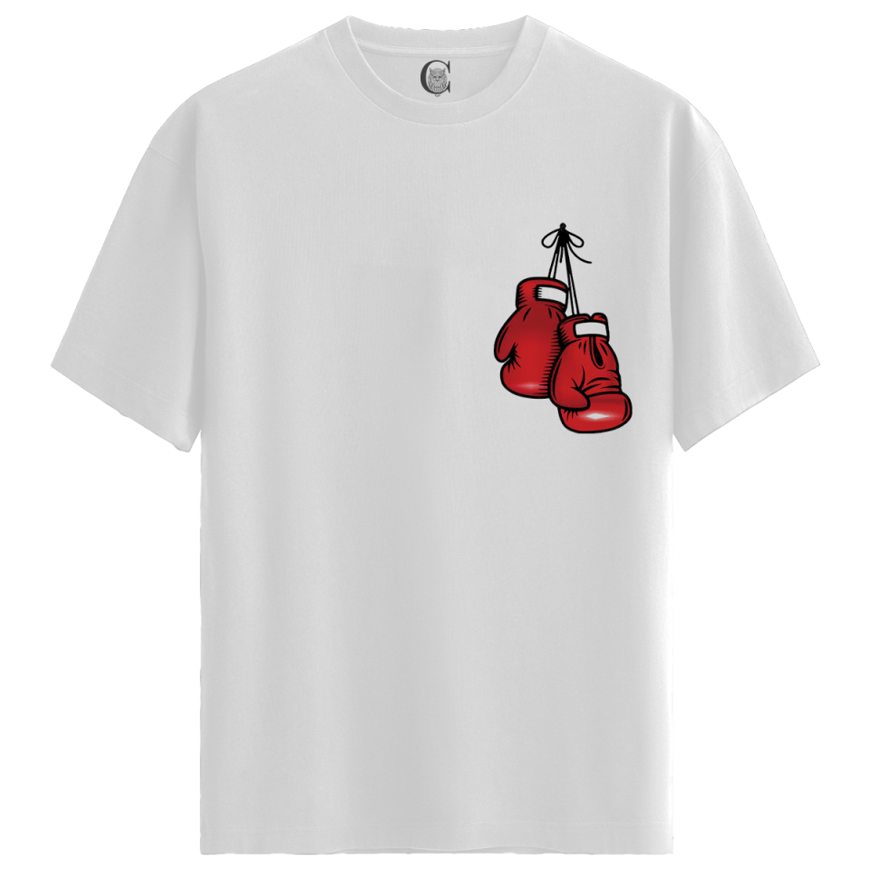Boxing Spirit - %100 Pamuklu Kadın Beyaz Tişört - Premium Quality