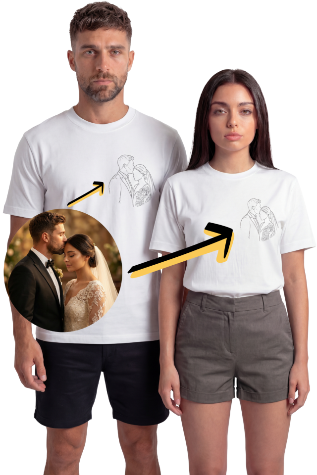 Sevgililer Günü Özel: Kişiye Özel ''Sonsuz Aşk'' Baskılı %100 Pamuk Premium Tişört