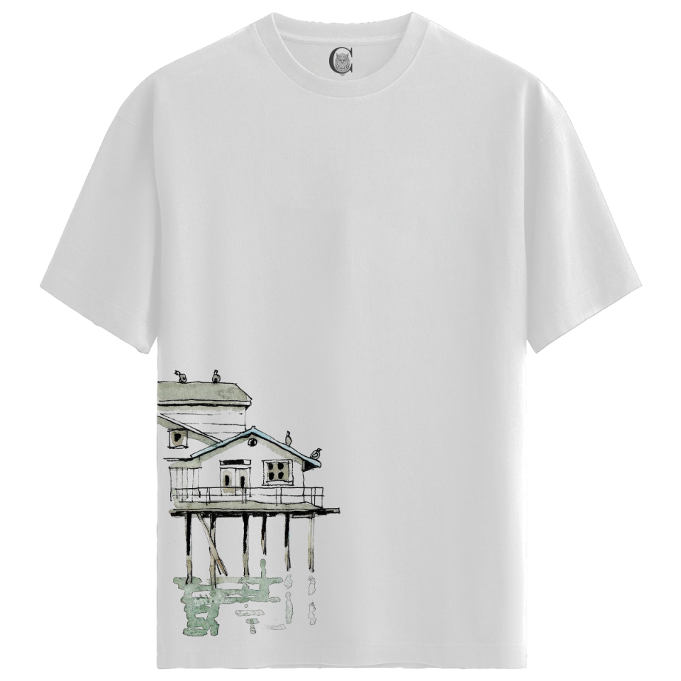 Stilt House - %100 Pamuklu Kadın Beyaz Tişört - Premium Quality