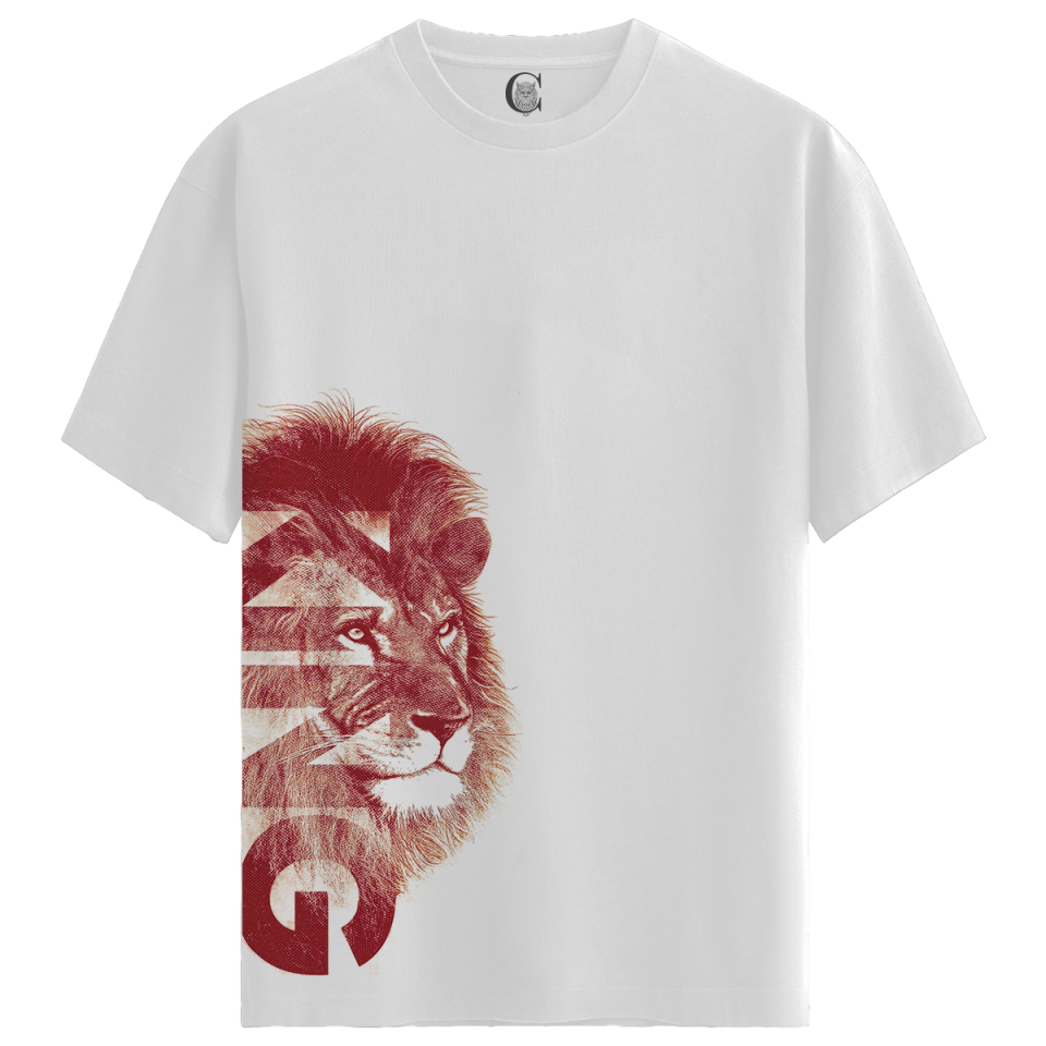 Lion Fury - %100 Pamuklu Kadın Beyaz Tişört - Premium Quality