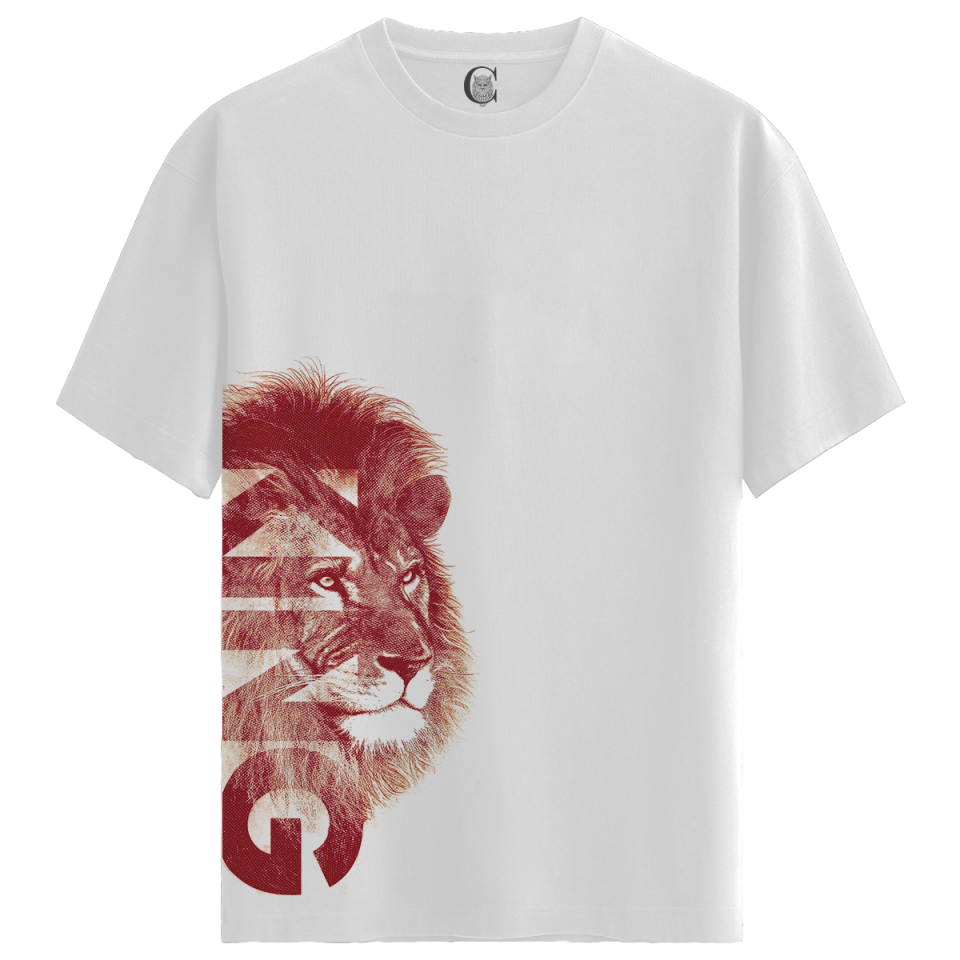 Lion Fury - %100 Pamuklu Erkek Beyaz Tişört - Premium Quality