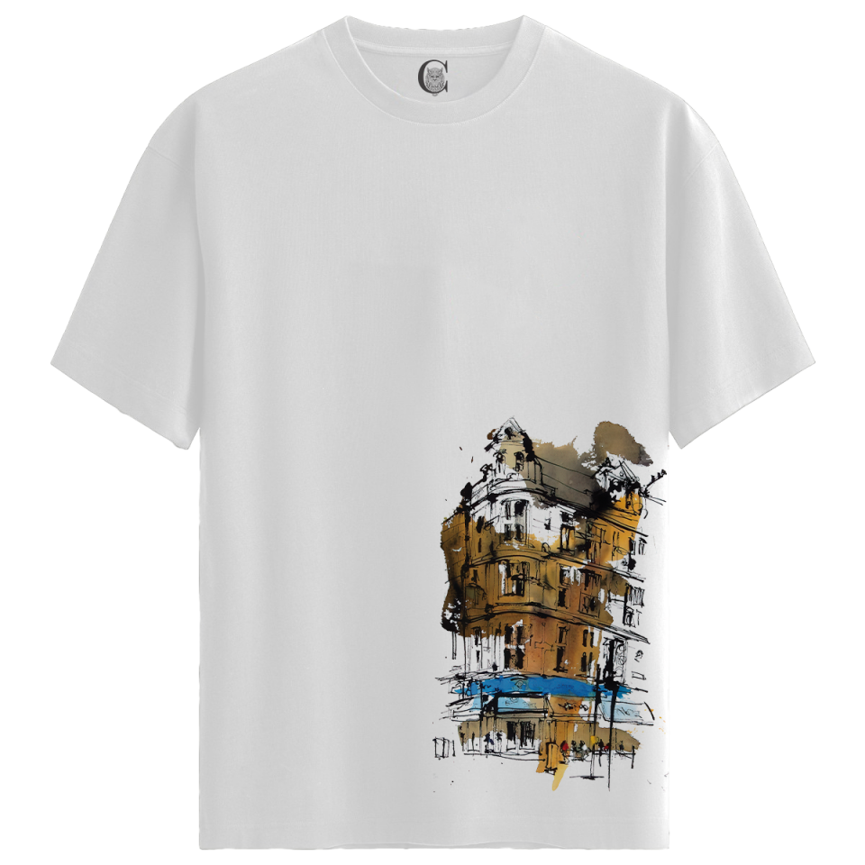 Urban Echo - %100 Pamuklu Kadın Beyaz Tişört - Premium Quality